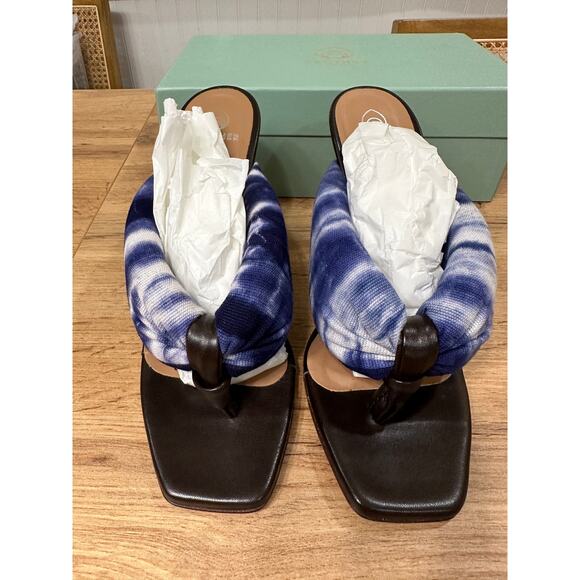 Brothers Vellies Togo Tie-Dye High-Heel Sandals Indigo Batik Textile Size 9 NIB - Picture 15 of 15